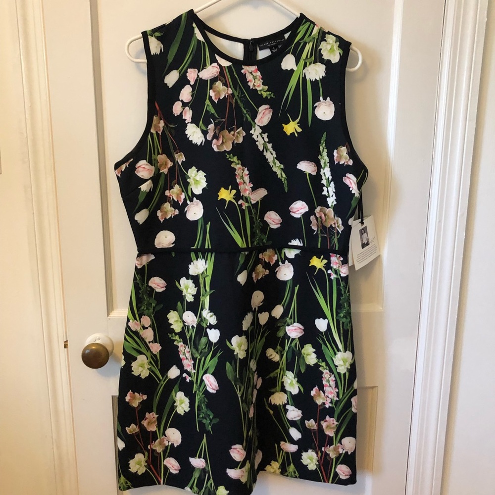 Victoria Beckham Target English Floral Satin Dress